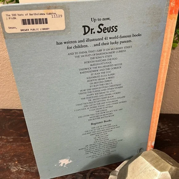 VINTAGE RARE COPY of DR. SUESS’S ‘THE 500 HATS of BARTHOLOMEW CUBBINS’ BOOK